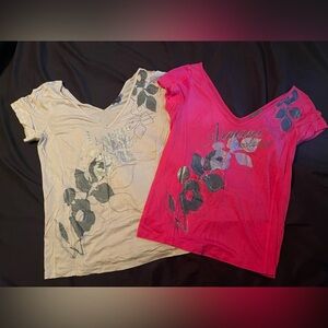 2 Armani Exchange V-Neck Shirts